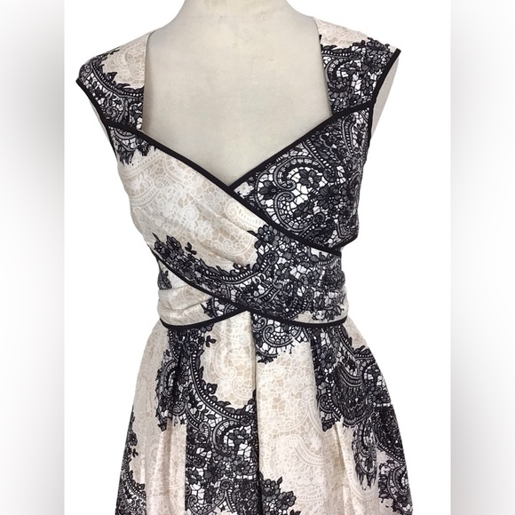 Jessica Simpson Floral Lace Pattern Open Back Sleeveless Fit Flare Dress… - Picture 6 of 9